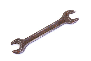 Used Tools. A worn and well used mole wrench. White background. No AI tools