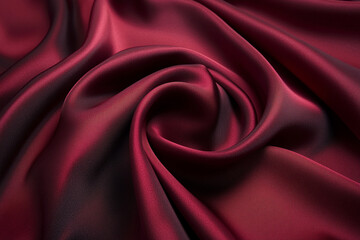 Obraz premium Red Satin and Silk Fabric with Smooth Texture and Elegant Drapery