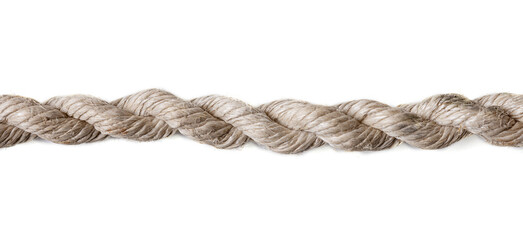 Close-up of rope part on white background