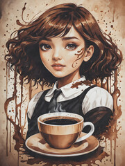 girl with coffee cup