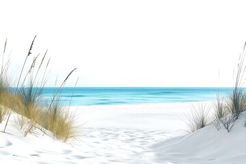 Obraz premium Serene Beach Scene: Coastal Paradise