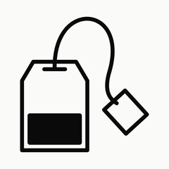 Obraz premium minimal brew pouch emblem icon vector design for tea accessory illustration 