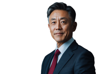 confident businessman in suit, showcasing professionalism and charisma. His expression reflects determination and success, ideal for corporate themes