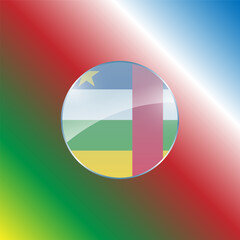 Central African Republic flags design vector illustration graphic of glossy buttons with identification pin vector illustration