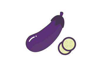 ナス, 茄子, 野菜, 食材, 料理, ベジタブル, 健康食, ヘルシー, 栄養, 食物繊維, 低カロリー, ダイエット, ビタミン, ミネラル, 免疫力, 美容, 腸活, 健康管理, 生活習慣, クリーンイーティング, 食事管理, サラダ, 焼きナス, スーパーフード, 栄養バランス, 食生活, 自然食品, 無農薬, オーガニック, 健康食品, 料理アイコン, 生活改善, フードイラスト, ベク