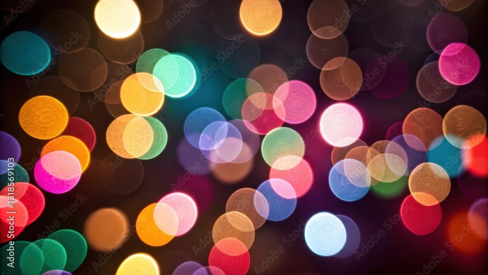 Leinwandbilder a vibrant abstract backdrop featuring a captivating display of out-of-focus colorful circles, creati