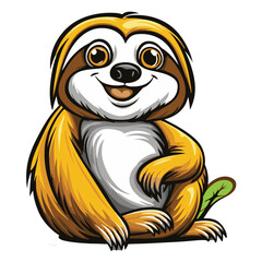 Obraz premium Sloth cartoon illustration 
