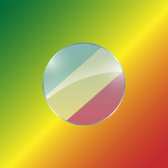 Congo flags design vector illustration graphic of glossy buttons with identification pin vector illustration
