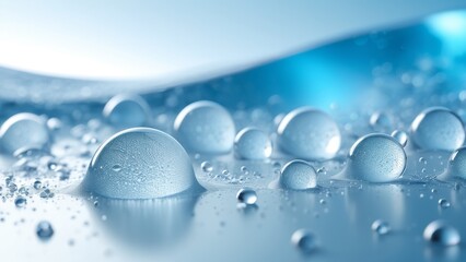 Spherical water droplets forming minimal, elegant pattern. Great for hydration-based marketing, spa-themed projects, and eco-friendly product visuals.