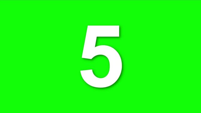 Animated count uo 0 to 10 white jumping symbols on screen green background. Flat design counting number to one million hits. 4K digital video