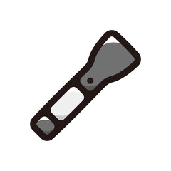 Flashlight illustration icon.Simple vector outline, clipart for graphic design.