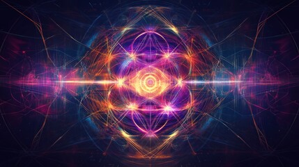 Obraz premium Abstract energy vortex in dark space