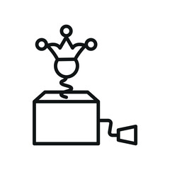 Jack-in-the-box April Fool's Day icon represents surprise and playful trickery, perfect for prank-themed designs, joke visuals, and festive celebrations.