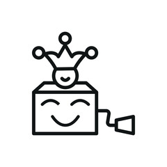 Jack-in-the-box April Fool's Day icon represents surprise and playful trickery, perfect for prank-themed designs, joke visuals, and festive celebrations.