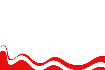 Red curve on a white background vector