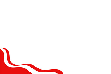 Red curve on a white background vector