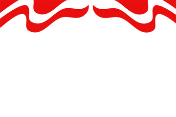 Red curve on a white background vector