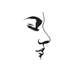 silhouette of woman face