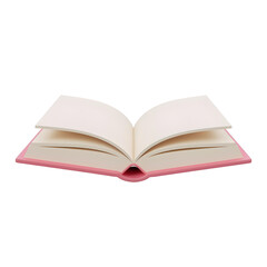 Open book isolated on transparent background, education and reading icon.