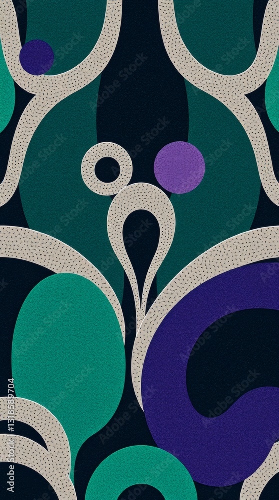 Poster abstract pattern with green and blue design