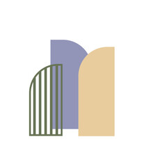 Abstract prints and boho wall decor.