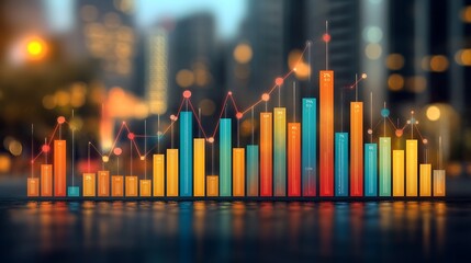 A seamless dark background with glowing holographic pie charts and numeric data.
