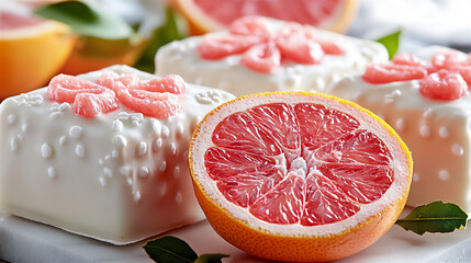  romantic white chocolate-dipped grapefruit slices