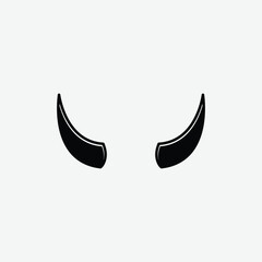 Devil horn icon vector flat style logo design template