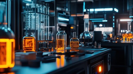 Fototapeta premium Futuristic Laboratory: A Glimpse into Advanced Scientific Research