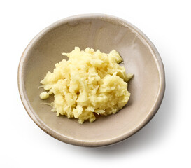 bowl of grated ginger