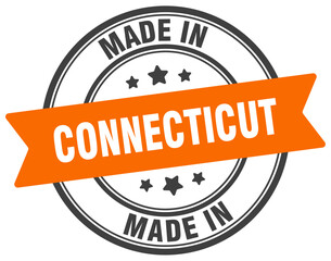 Fototapeta premium Made in Connecticut round sign. Made in Connecticut stamp.