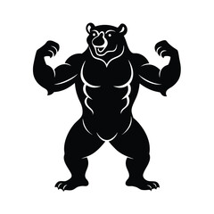 Bear vector Silhouettes illustration