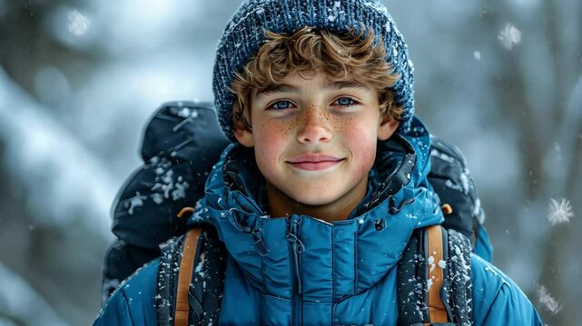 Winter Wonderland Adventurer: A Boy's Journey in the Snow
