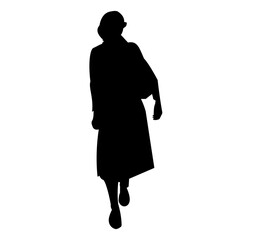 Collection of illustrations of silhouettes of women wearing hijabs
