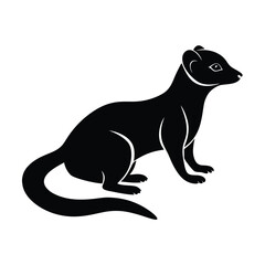 vector illustration of a mongoose standing 