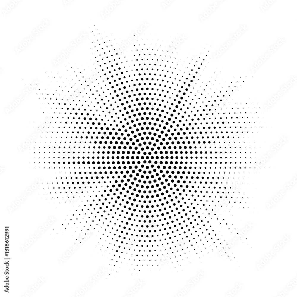 Aufkleber burst halftone light effect. glowing light burst. abstract grunge halftone dots background. vector i