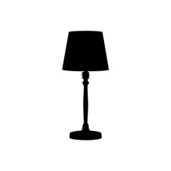 Black Table lamb silhouette vector illustration on white background
