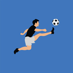 Football ball vector illustration. Soccer player vector design.