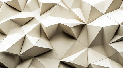 Fototapeta premium Beige 3D Low Poly