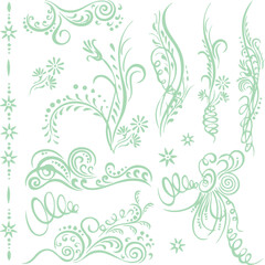 Beautiful flower art and mandala vector design