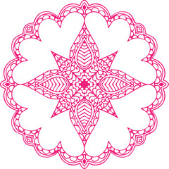 Beautiful flower art and mandala vector design