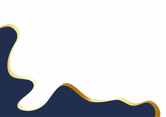 Letterhead Header Divider Template Set with gold Wave