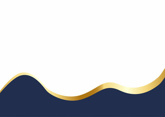 Letterhead Header Divider Template Set with gold Wave