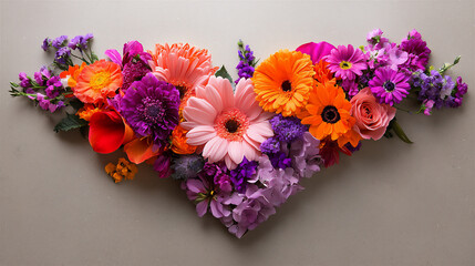 Obraz premium sophisticated heart-shaped flower garland