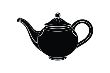 Silhouette art illustration of a classic teapot vector design.eps