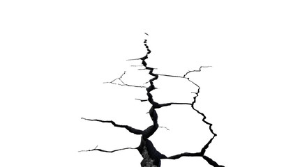 Obraz premium Photo of cracked line isolated on transparent background.png