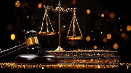 Justice for Scales, Gavel, Golden Glow.