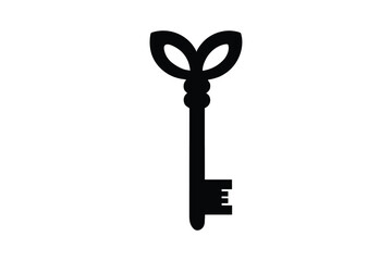 Silhouette art illustration of an old-fashioned key vector design1.eps