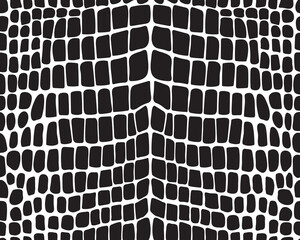 Seamless pattern of alligator skin on a white background 