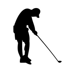 golf player silhouette set.